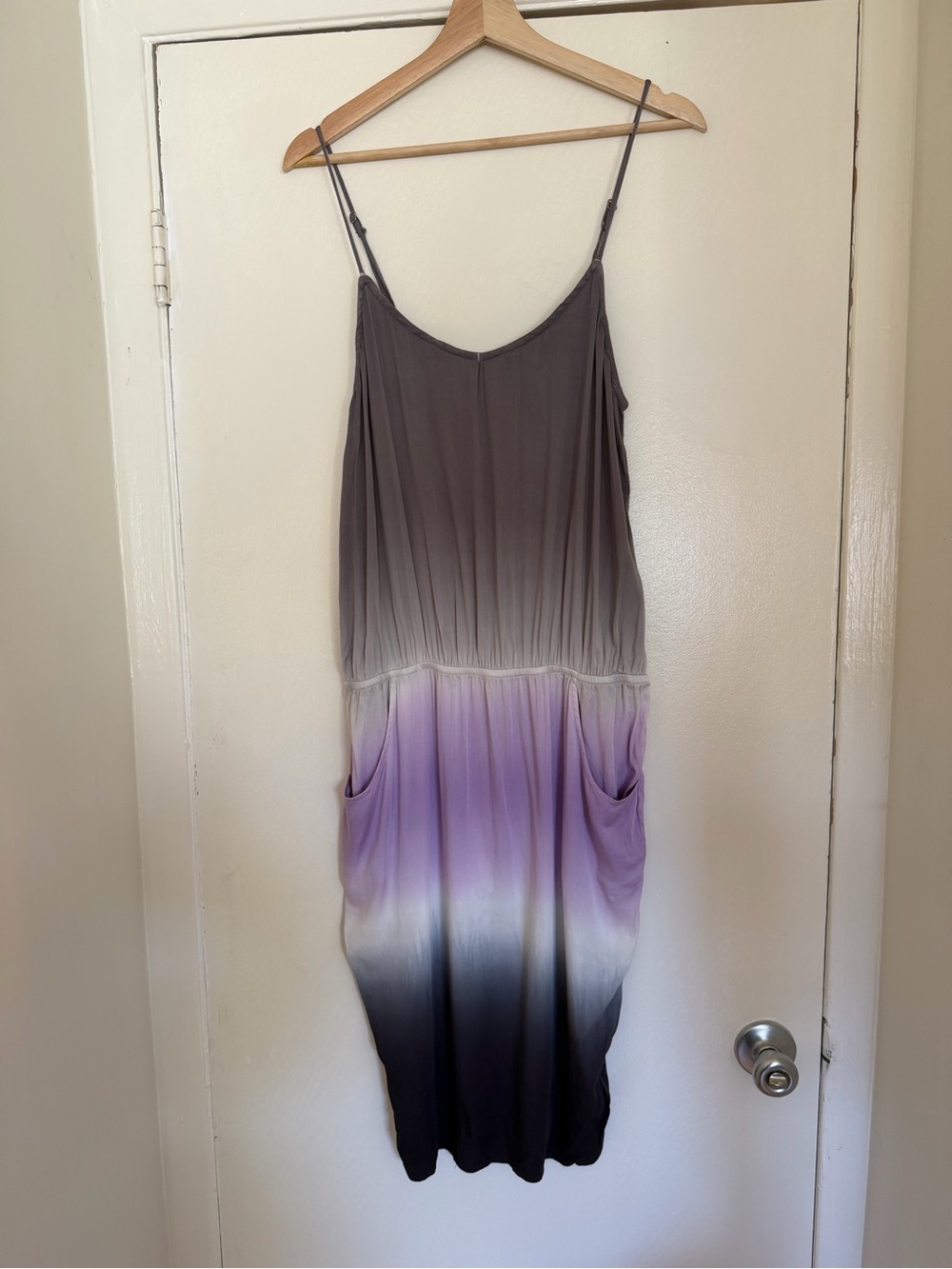 Young Fabulous & Broke Ombre Midi Dress in Gray and Purple